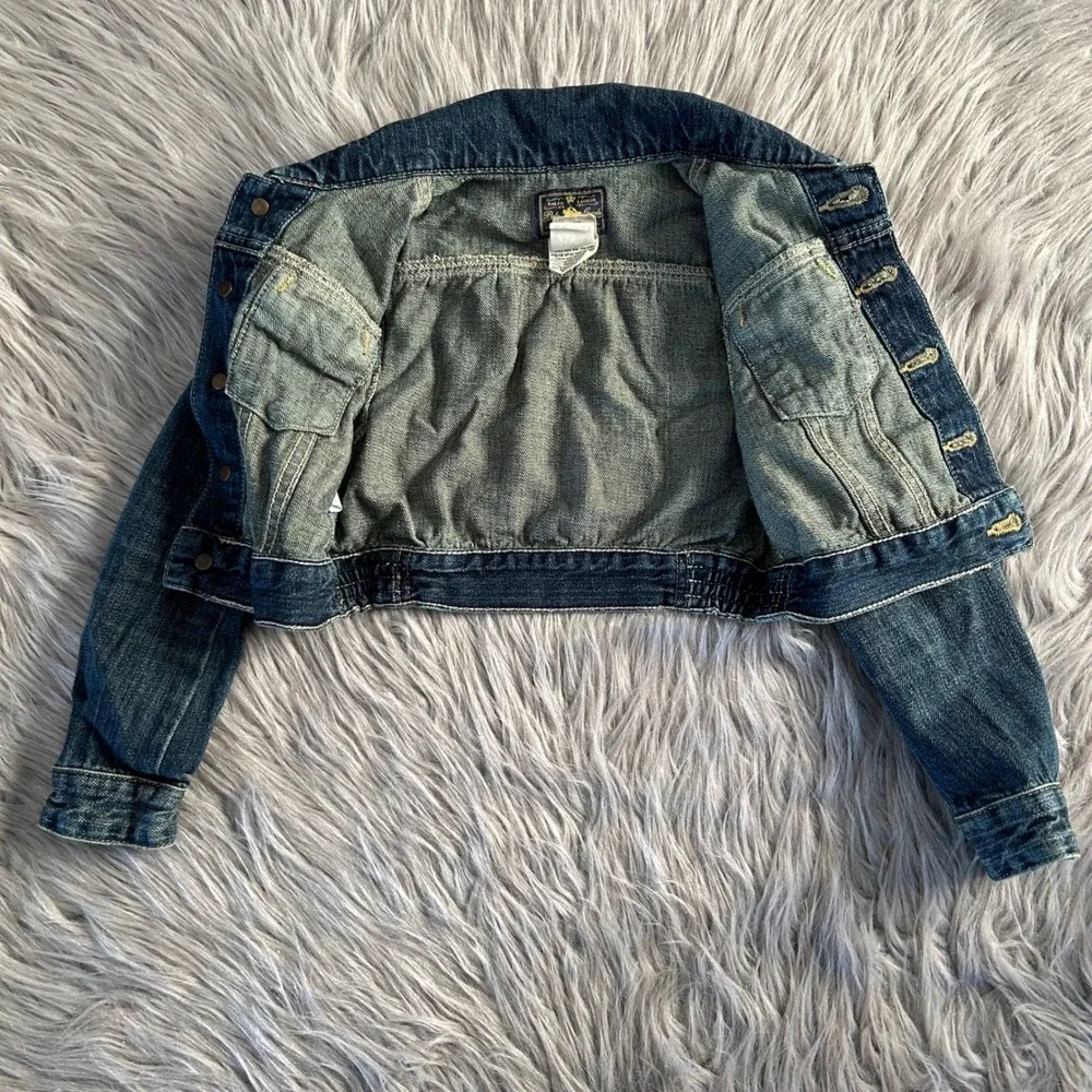 Ralph Lauren Polo Goods Quality Denim Jean Jacket Girls Size 5 Blue Button Down